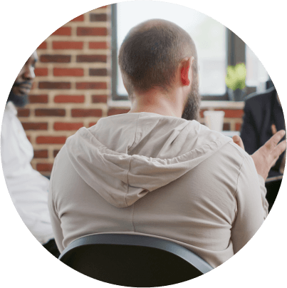 a man sitting at the Boynton beach detox treatment center