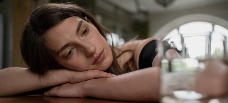 a sad woman