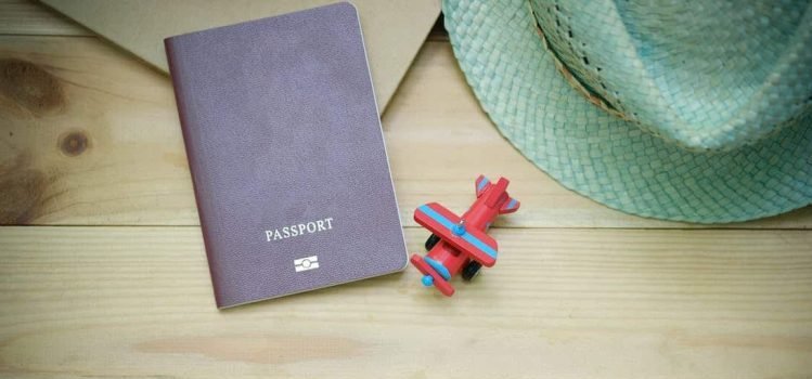 A passport on the table