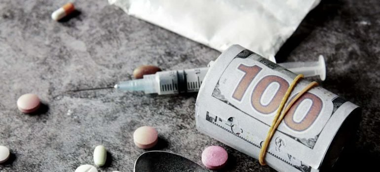 Roll of Money and Fentanyl Laced Heroin